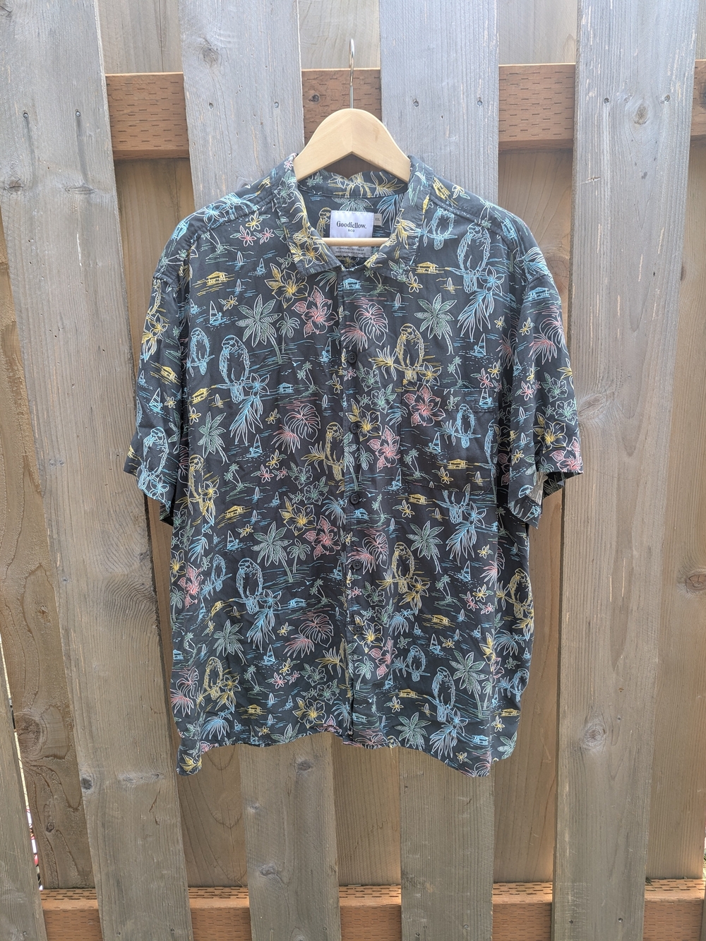 Goodfellow & Co Short-Sleeve Tropical Button-Down Shirt